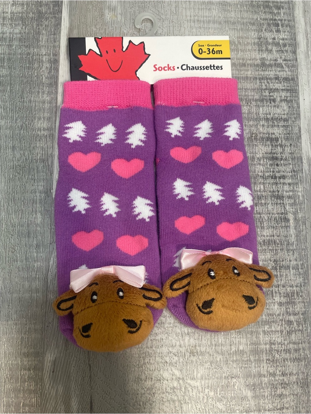 Girls Canada Moose Socks NWT